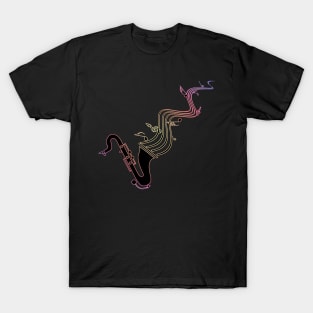 Black Light Saxophone T-Shirt